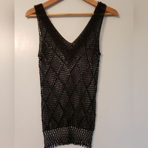 Black beaded tank top
